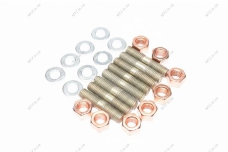 Р/к коллектора выпускного ЯМЗ 238 (крепление на 1 головку, гайки, шайбы, шпильки) DETALKA 238-1008001 (фото 1)