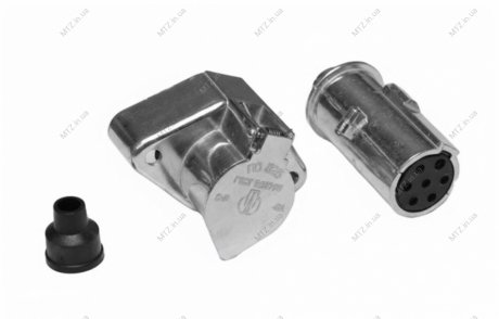 Вилка-розетка МАЗ, КАМАЗ, Сільгосптехніка, Вантажні Іномарки (24В, алюміній) DETALKA ПС-325