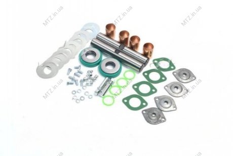 Шкворень у комплекті ГАЗ 3302 Р1 (D=25.1 мм)(втулки латунь Л90, РТІ NBR, повний на а/м) DETALKA 3302-3000100-Р1 (фото 1)