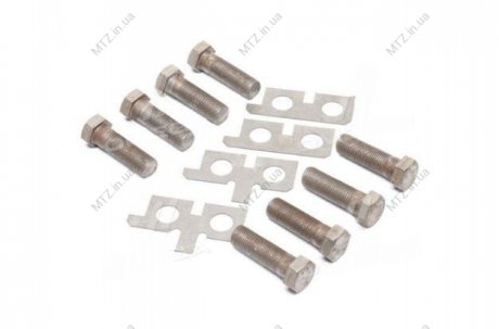 Р/к кріплення маховика ЯМЗ (болт маховика 8 штук, пластина ліва+права по 2 штуки) DETALKA 236-1005127/8/9