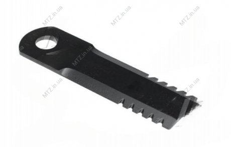 Нож измельчителя (борированная сталь) зубчатый JOHN DEERE, NEW HOLLAND, 175 x 50 x 4,5 (отверстие 20 мм) Cametet 34532-22