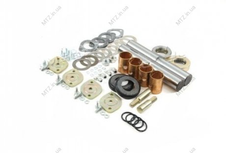 Шкворень у комплекті ГАЗ 53,3307 Р2 (D=30.3) (підшипники РОЛИКОВІ, к-кт на а/м, втулка Л90) DETALKA 3307-3000100-22 (фото 1)