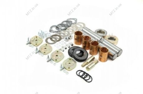 Шкворень у комплекті ГАЗ 53,3307 Р1 (D=30.1) (підшипники РОЛИКОВІ, к-кт на а/м, втулка Л90) DETALKA 3307-3000100-21