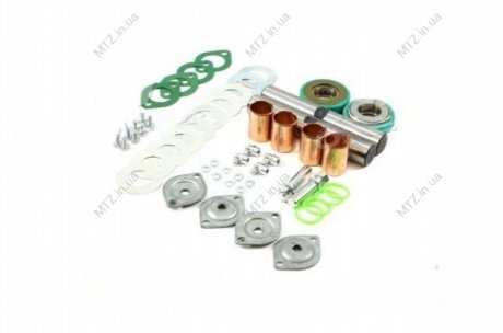 Шкворень у комплекті Газель Р3 (D=25.5) (втулки латунь Л90, РТІ NBR, РОЛИКОВІ підшипники) DETALKA 3302-3000100-25.5 (фото 1)