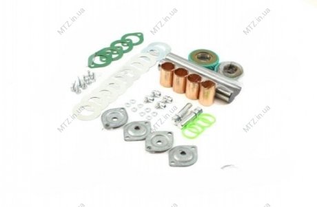 Шкворень у комплекті ГАЗЕЛЬ Р0 (D=25) (втулки латунь Л90, РТИ NBR, РОЛИКОВІ підшипники) DETALKA 3302-3000100-25.0