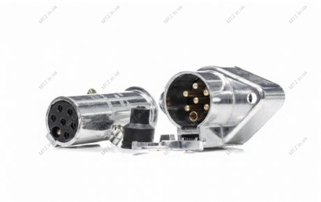 Вилка-розетка МАЗ, КАМАЗ, Сільгосптехніка, Вантажні Іномарки (24В, алюміній) DETALKA ПС-326