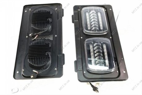 Фото 1 - блок фар МТЗ-80,82 LED 12/24В (рамка+фари) TEMPEST TP-8200 Блок фар МТЗ-80,82 LED 12/24В (рамка+фари) TEMPEST TP-8200 (фото 1)