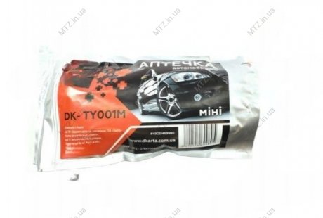 Аптечка автомобільна міні (сертифікована) <ДК> Дорожная карта DK- TY001M