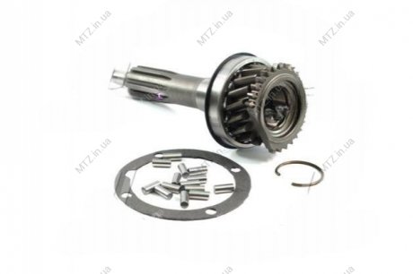 Вал первичный КПП ГАЗ 3307,53 (вал под гайку, подшипник) DETALKA 53-12-1701025-01