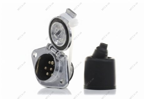 Розетка для прицепа ПС 326 ЕВРО КАМАЗ,МАЗ,Сельхозтехника,Грузовые Иномарки (24В,алюминий) DETALKA ПС326-01