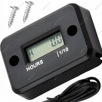 Лічильник мотогодин індукційний (чорний) для бензогенератора та ін техніки з бензиновим ДВЗ (в-во AC) S.I.L.A. SL11.HM.B