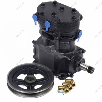 Компресор 2-х циліндровий зі шківом МАЗ, КРАЗ, Т-150 підвищенної продуктивності (в-во AC) S.I.L.A. 5336-3509012-10