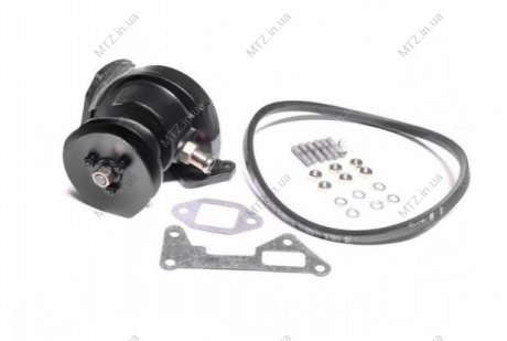Насос водяной ЯМЗ 236 в сборе (прокладки ПАРОНИТ, ремень ПРЕМИУМ, крепеж) DETALKA 236-1307010-А3