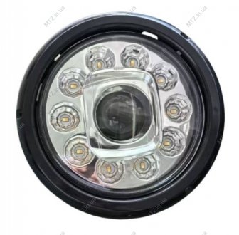 Фара круглая 12-24V LED с ободом 5в1 (Ближний, Дальний, ДХО, Габарит, Поворотник) КАМАЗ, УАЗ, ГАЗ и др. (AC) S.I.L.A. ФГ150Б1-3711010-LED